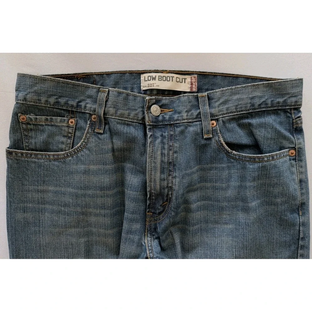 Levi's 527 Low Bootcut Jeans Mens 34x32 Medium Wash Blue Denim Y2K